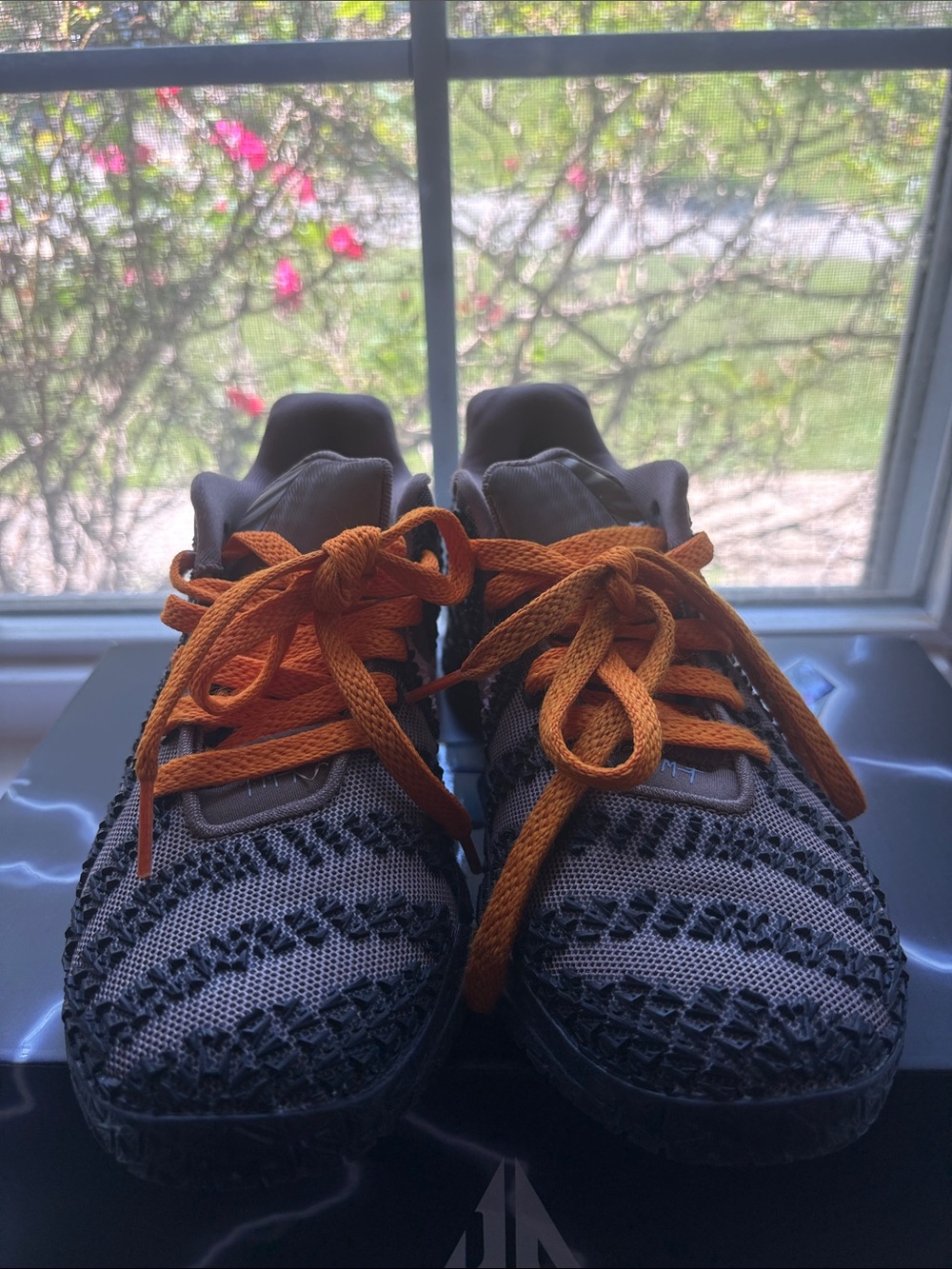 JA 3 Nike Big Kids Sneakers in Gray with Orange Laces - Picture 6 of 10